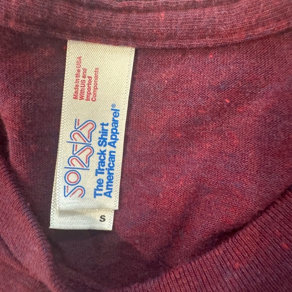 American Apparel Maroon Graphic T-Shirt - Picture 3 of 3